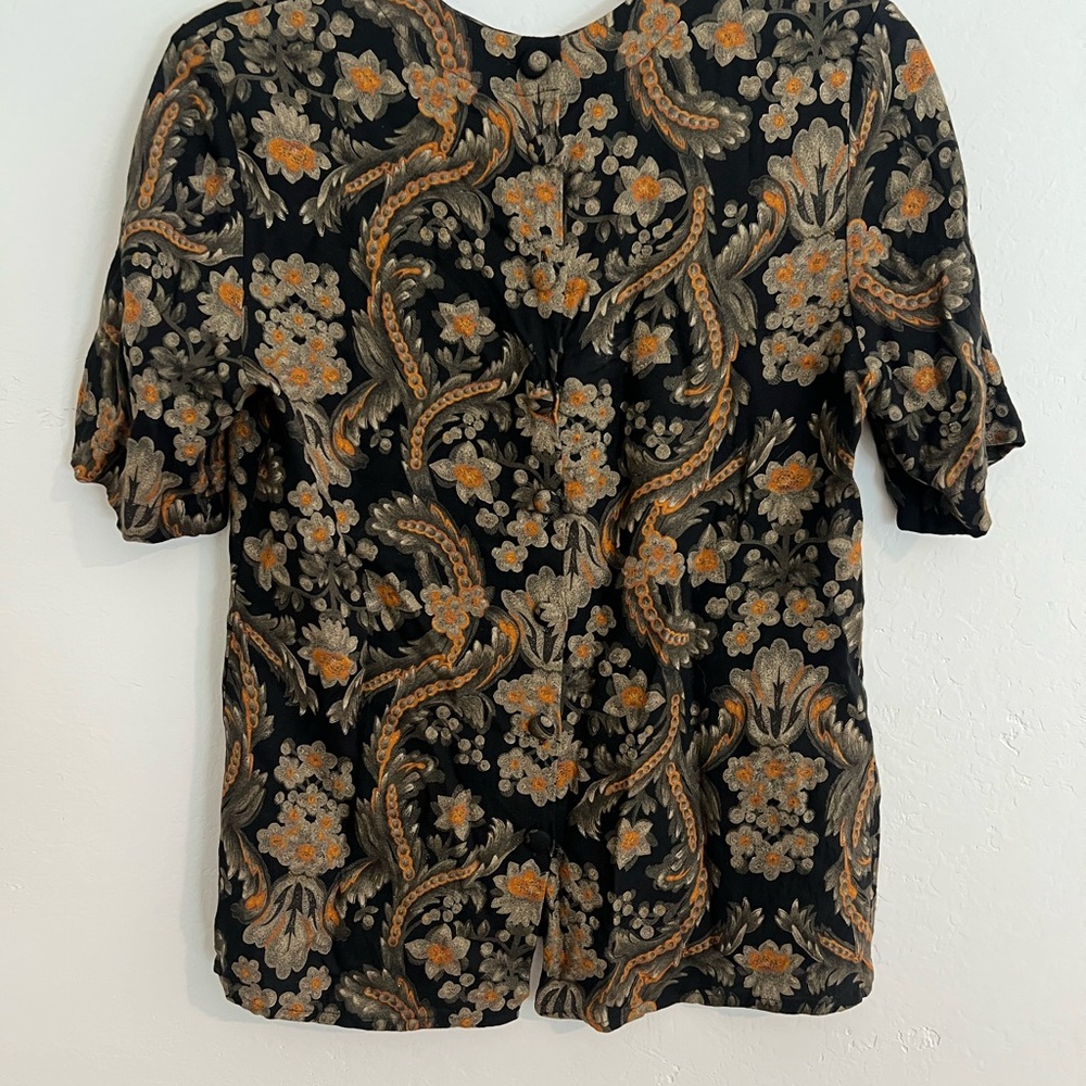Vintage Floral Blouse